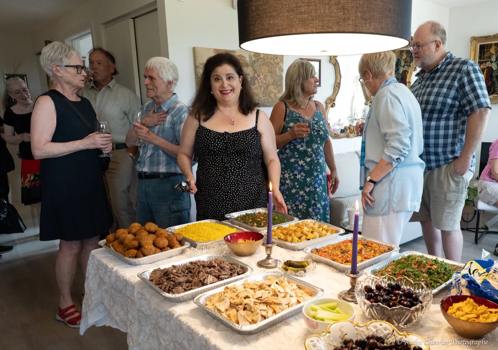 Réception avec buffet du service traiteur Kabab Saint-Eustache